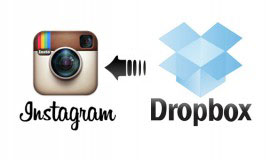 Fotos auf Instagram von einem Computer mit Dropbox