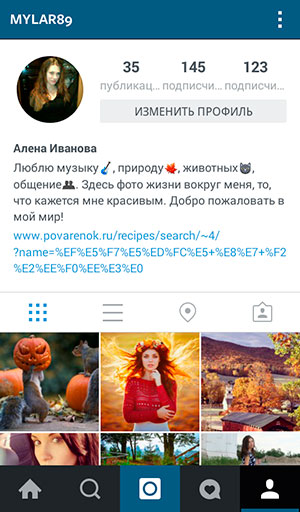 Instagram Link in der Profilbeschreibung