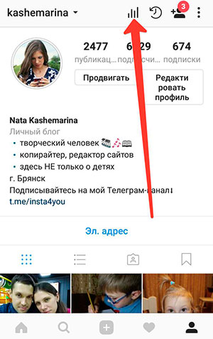 Instagram-Profilstatistik