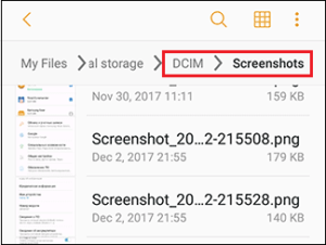 DCIM-Screenshots-Ordner