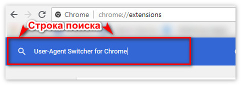 Chrome-Suchzeichenfolge