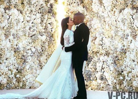 Kim Kardashian mit ihrem Mann auf Instagram