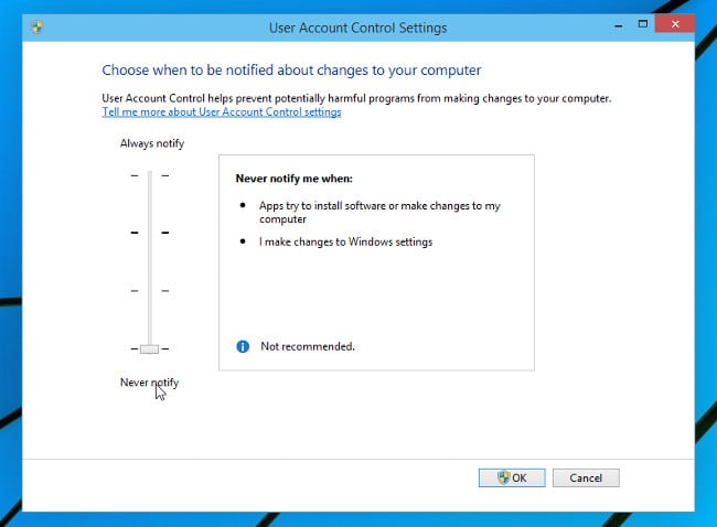 UAC-Ebene in Windows 10 ändern