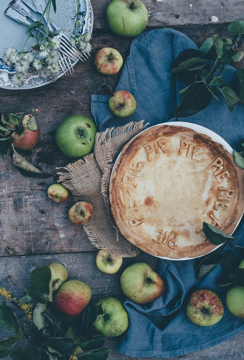 herbst foto ideen für instagram - apple pie charlotte