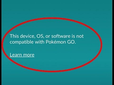 Screenshot eines Fehlers in Pokemon Go